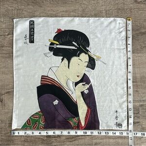 Vintage Traditional Japanese Art 100% Silk Scarf